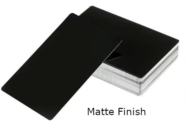 Matte black card