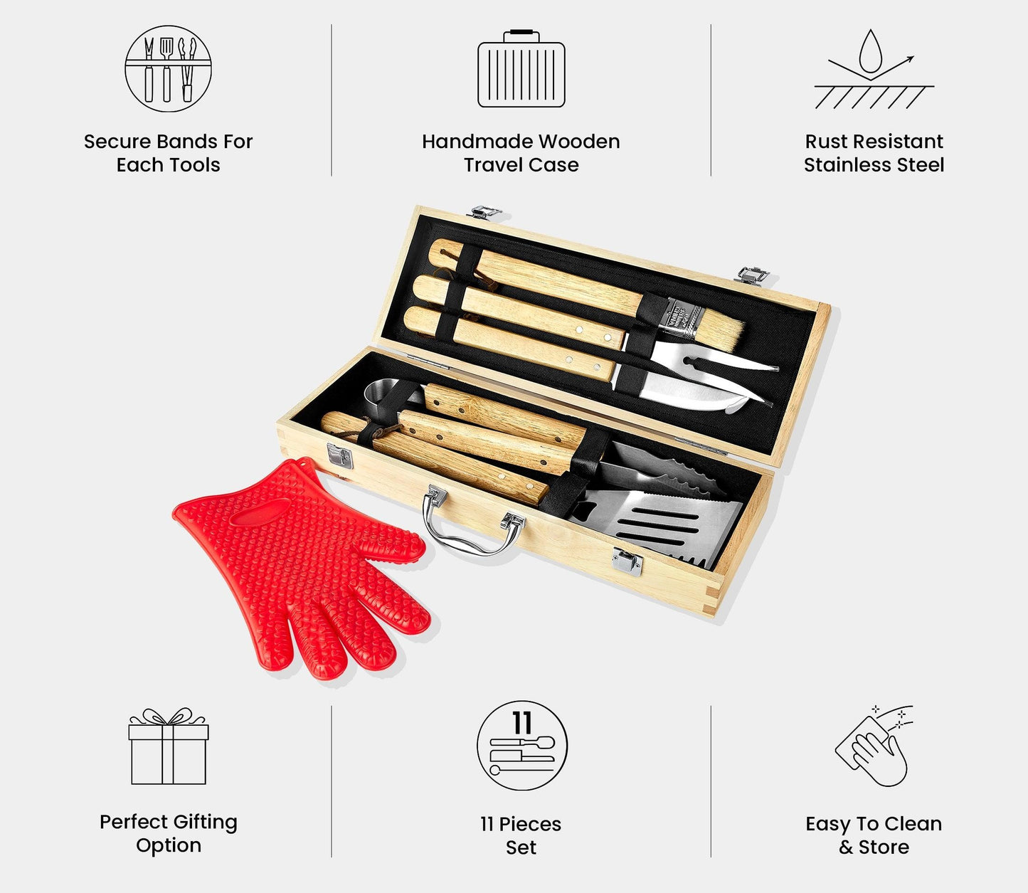Personalized BBQ Grill Set Gift