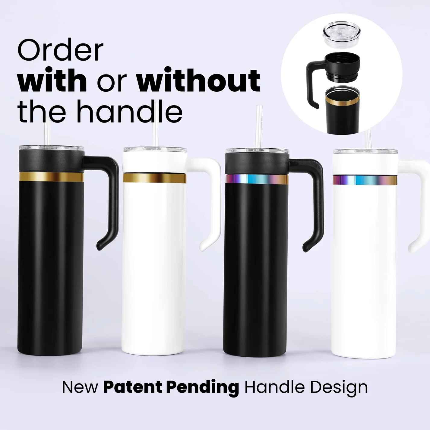 20oz Skinny Tumbler Electroplated
