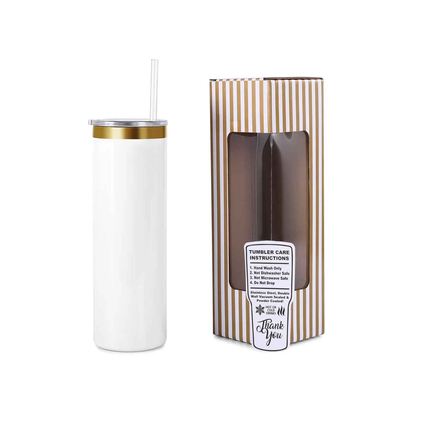 20oz Skinny Tumbler Electroplated