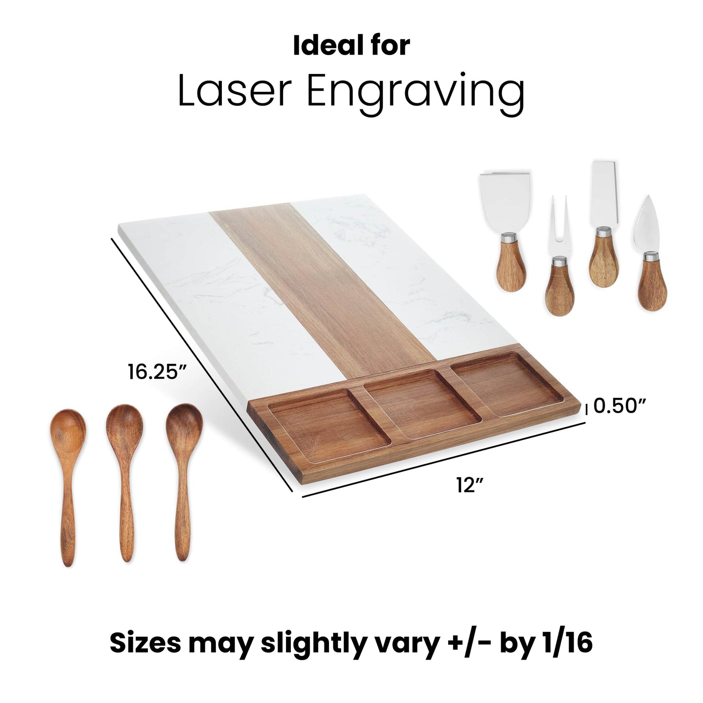 Marble Charcuterie Board Set