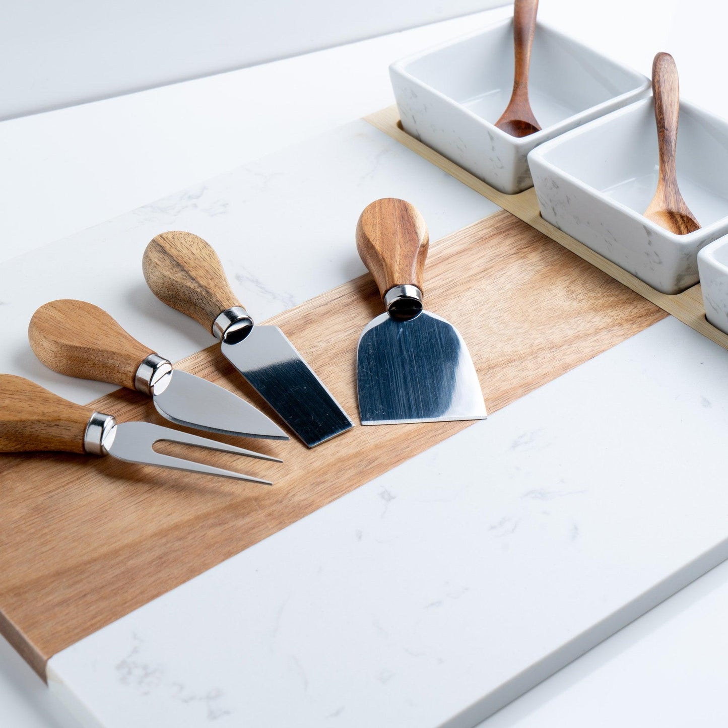 Marble Charcuterie Board Set