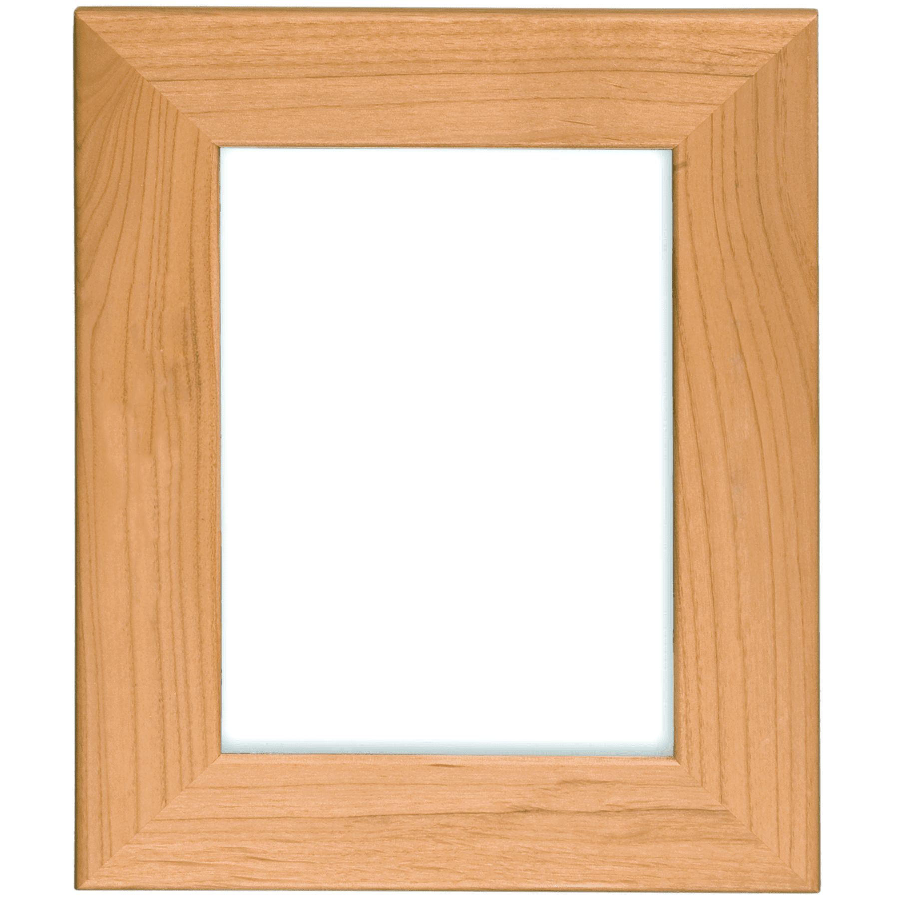 Wooden picture frame on a white background