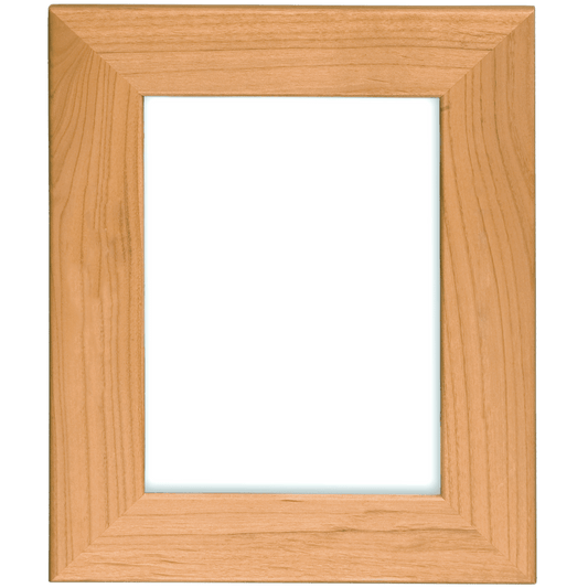 Wooden picture frame on a white background