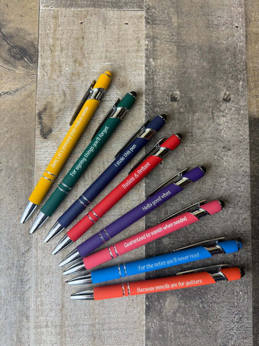 Rubberized Pens
