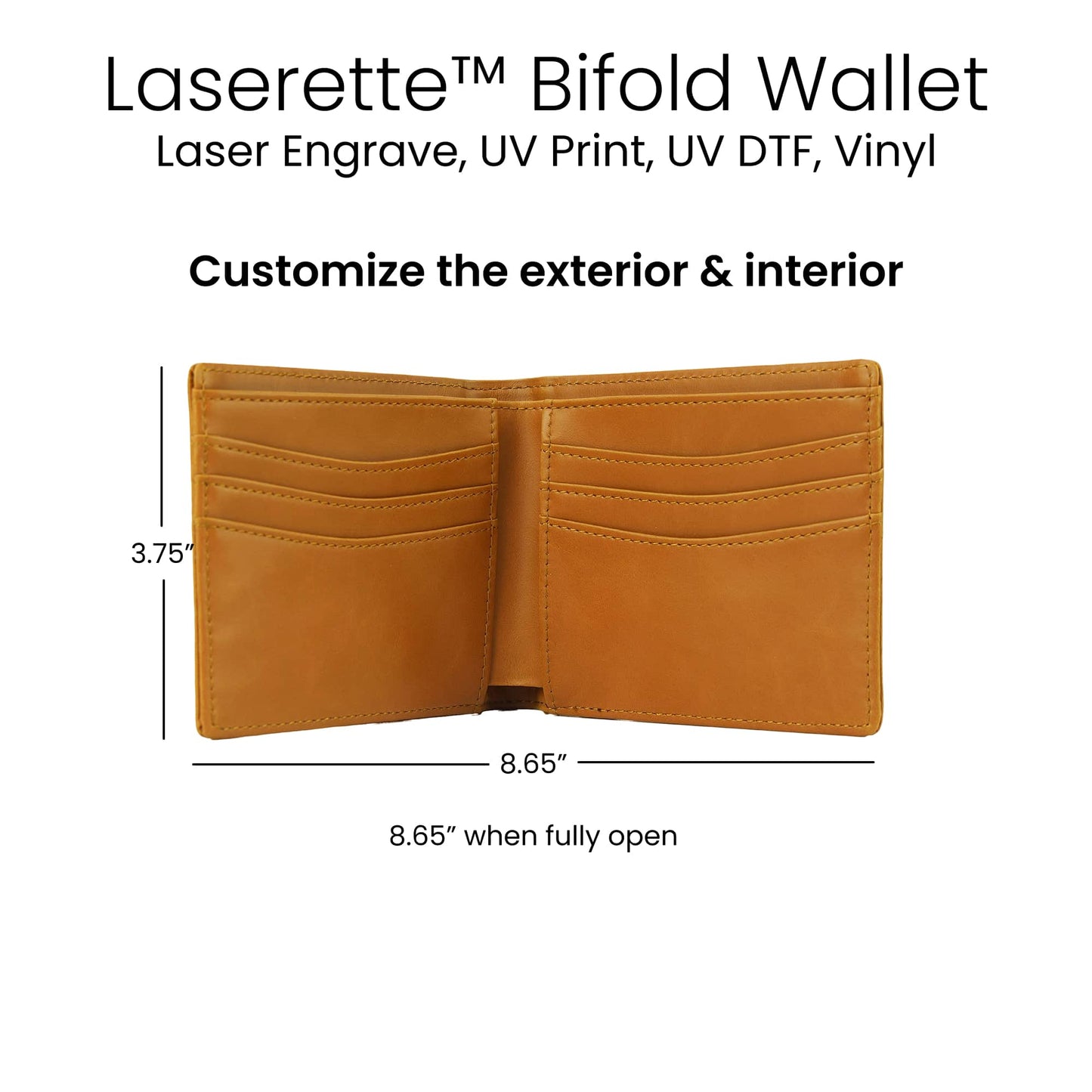 Laserette Men's bi-fold wallet