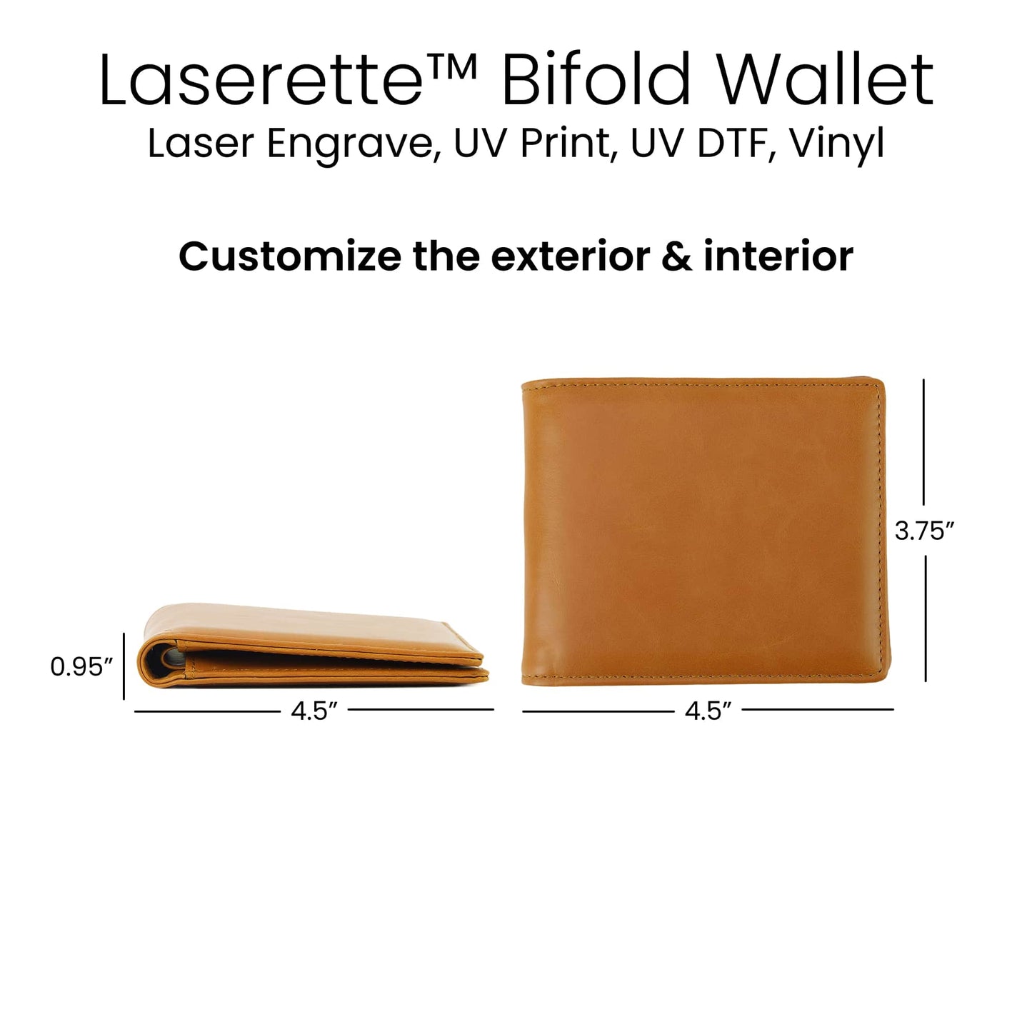 Laserette Men's bi-fold wallet