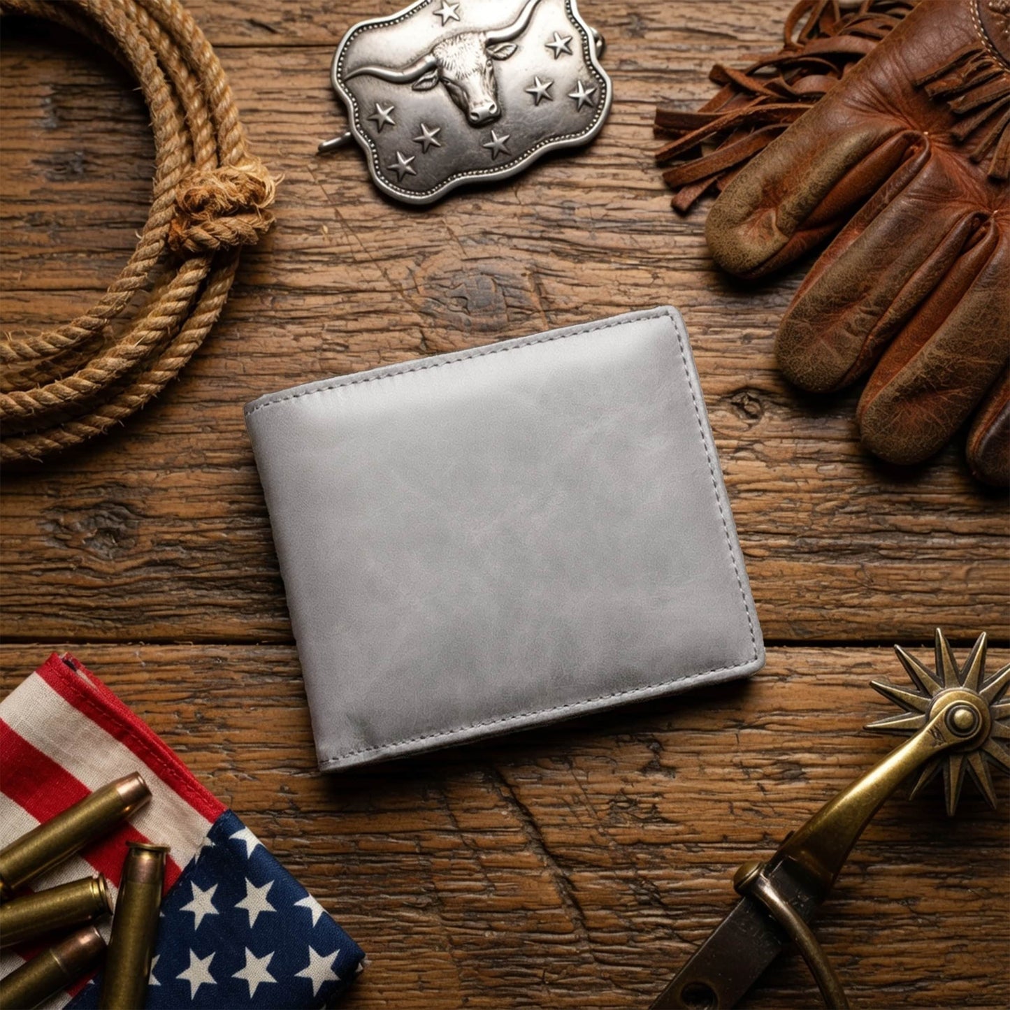 Laserette Men's bi-fold wallet