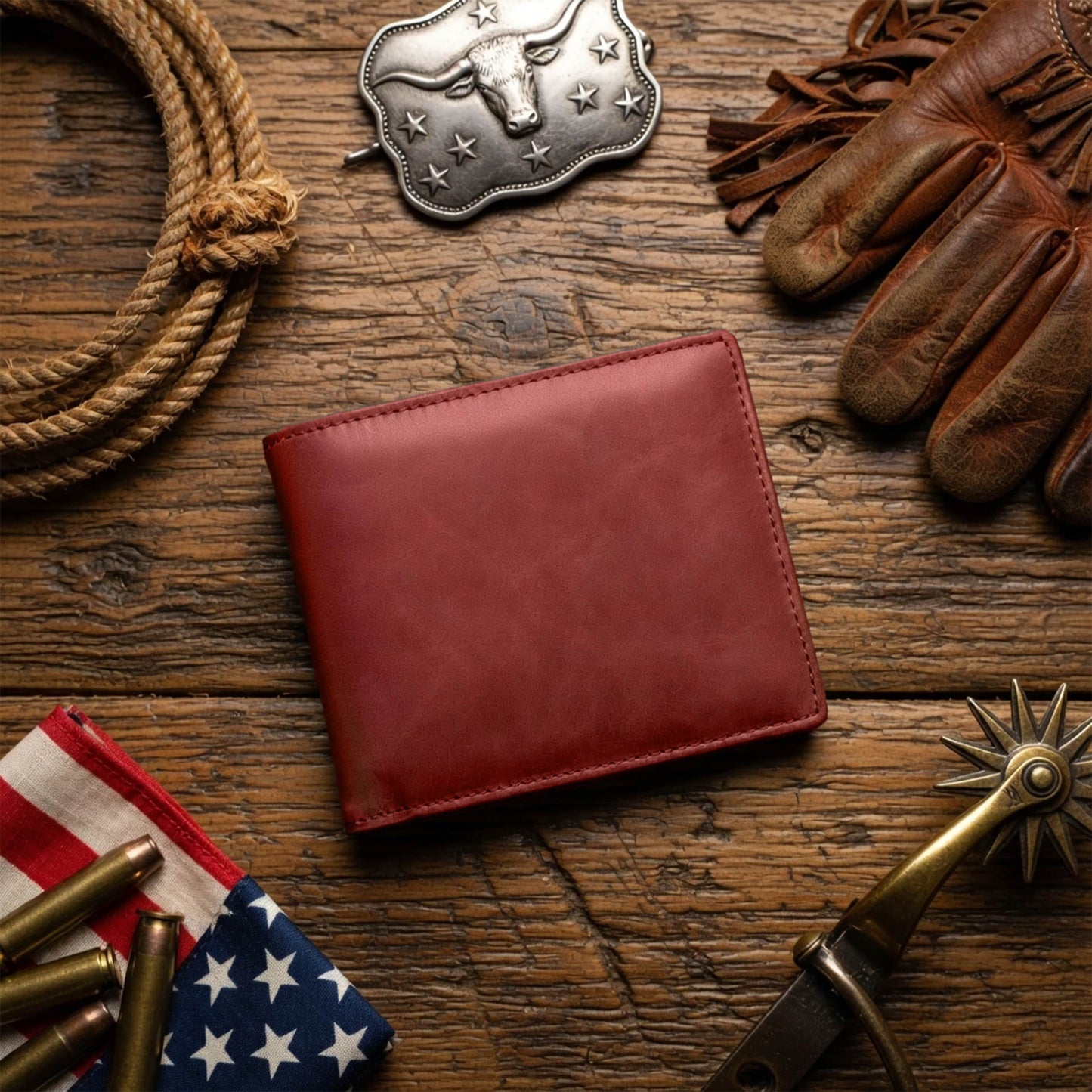 Laserette Men's bi-fold wallet