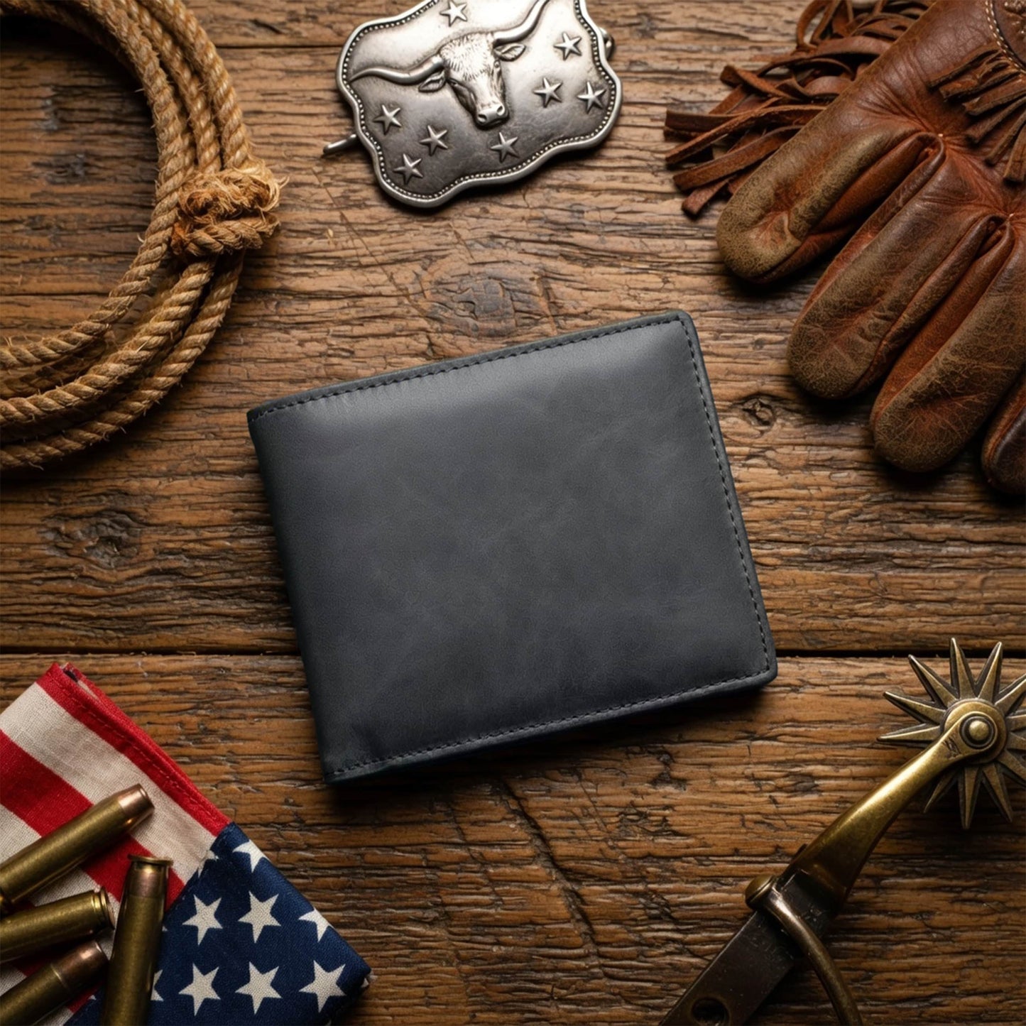 Laserette Men's bi-fold wallet
