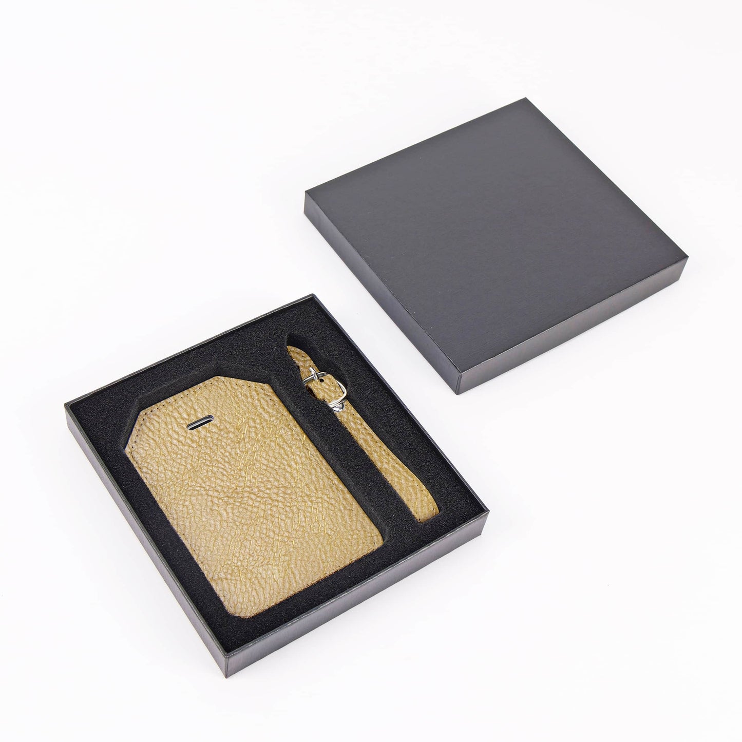 Laserette Leatherette Luggage Tag with Privacy Flap