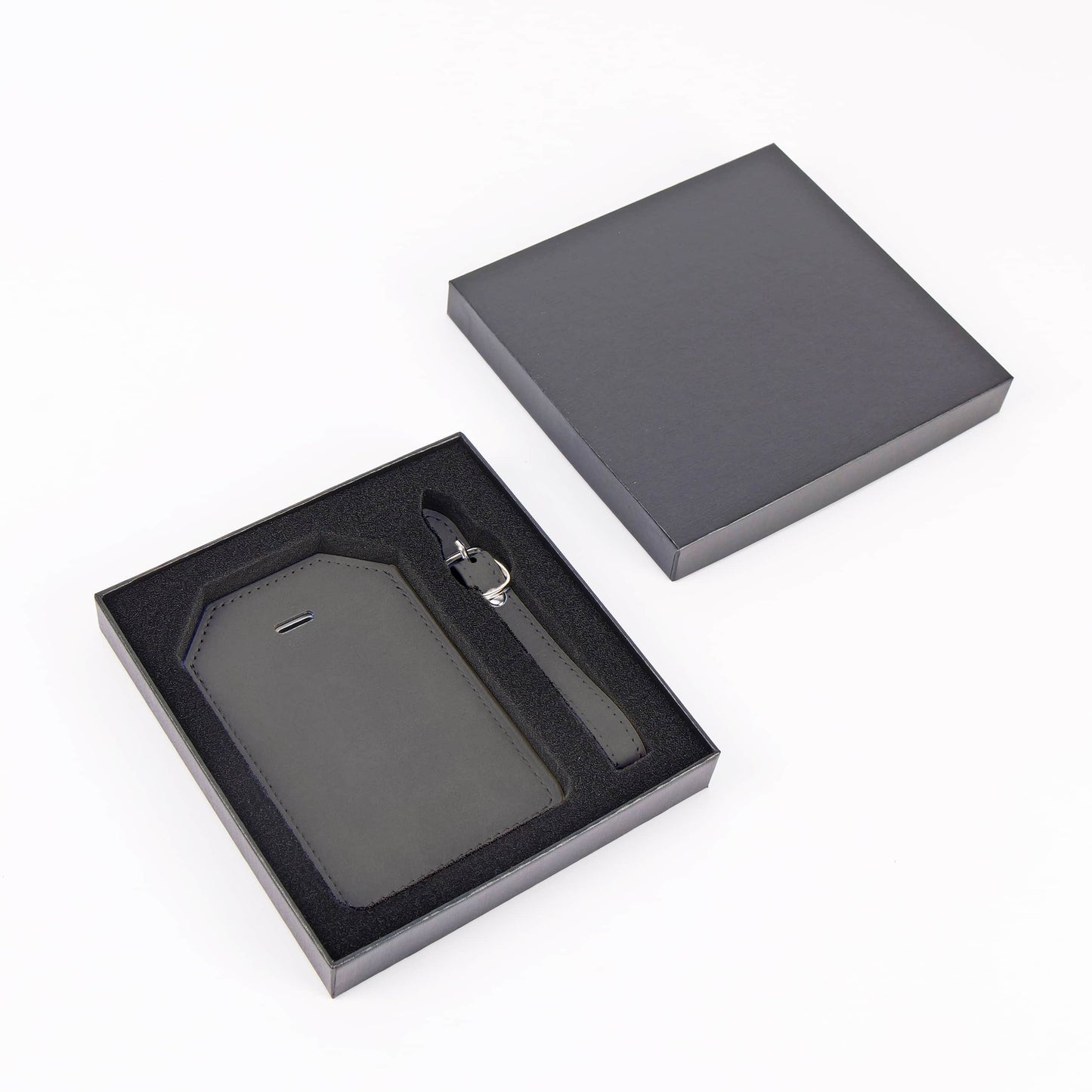 Laserette Leatherette Luggage Tag with Privacy Flap