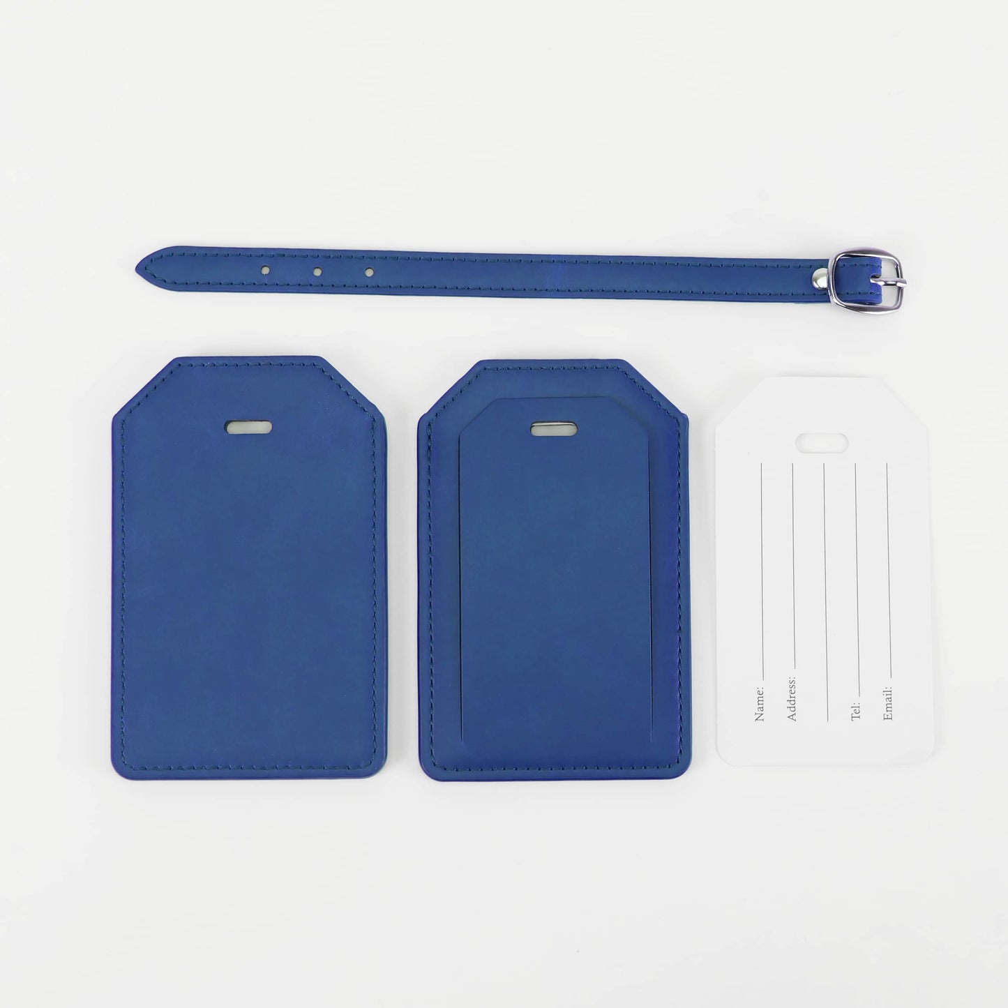 Laserette Leatherette Luggage Tag with Privacy Flap