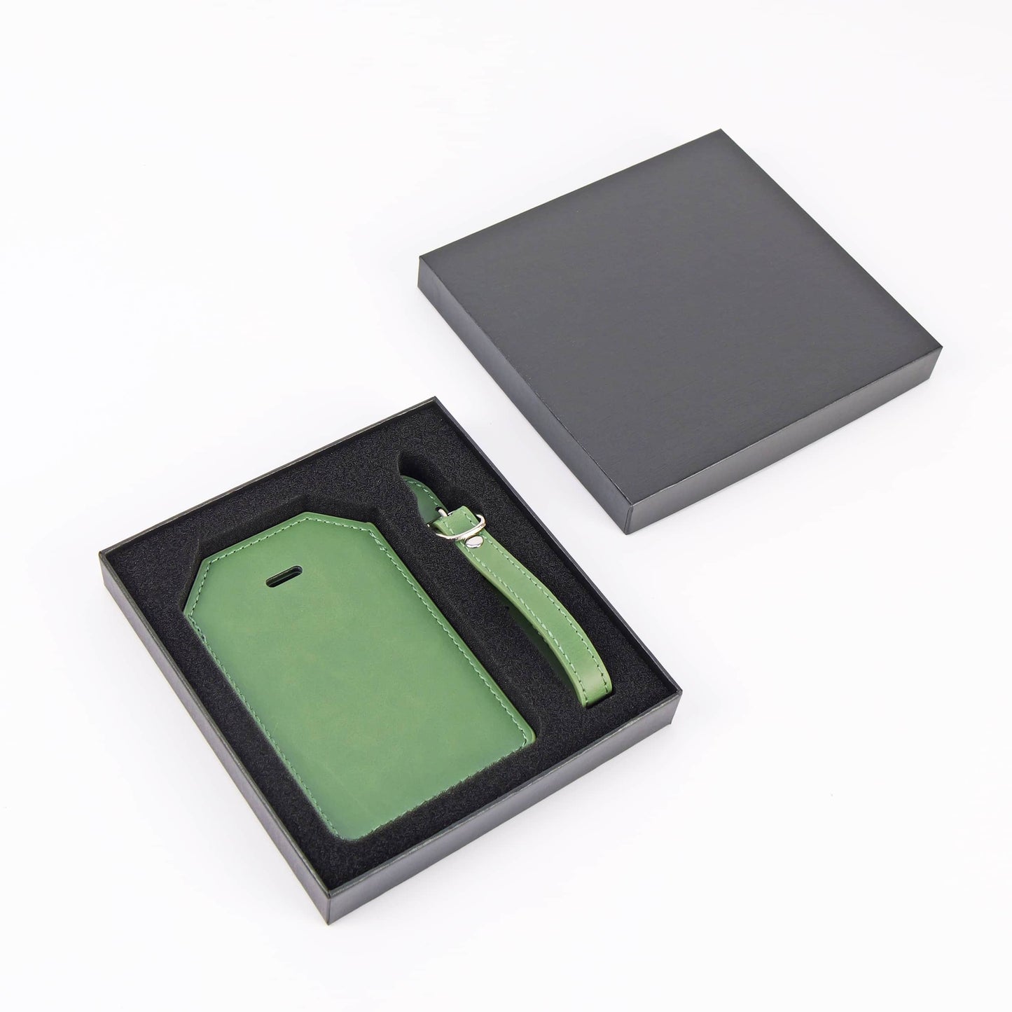Laserette Leatherette Luggage Tag with Privacy Flap