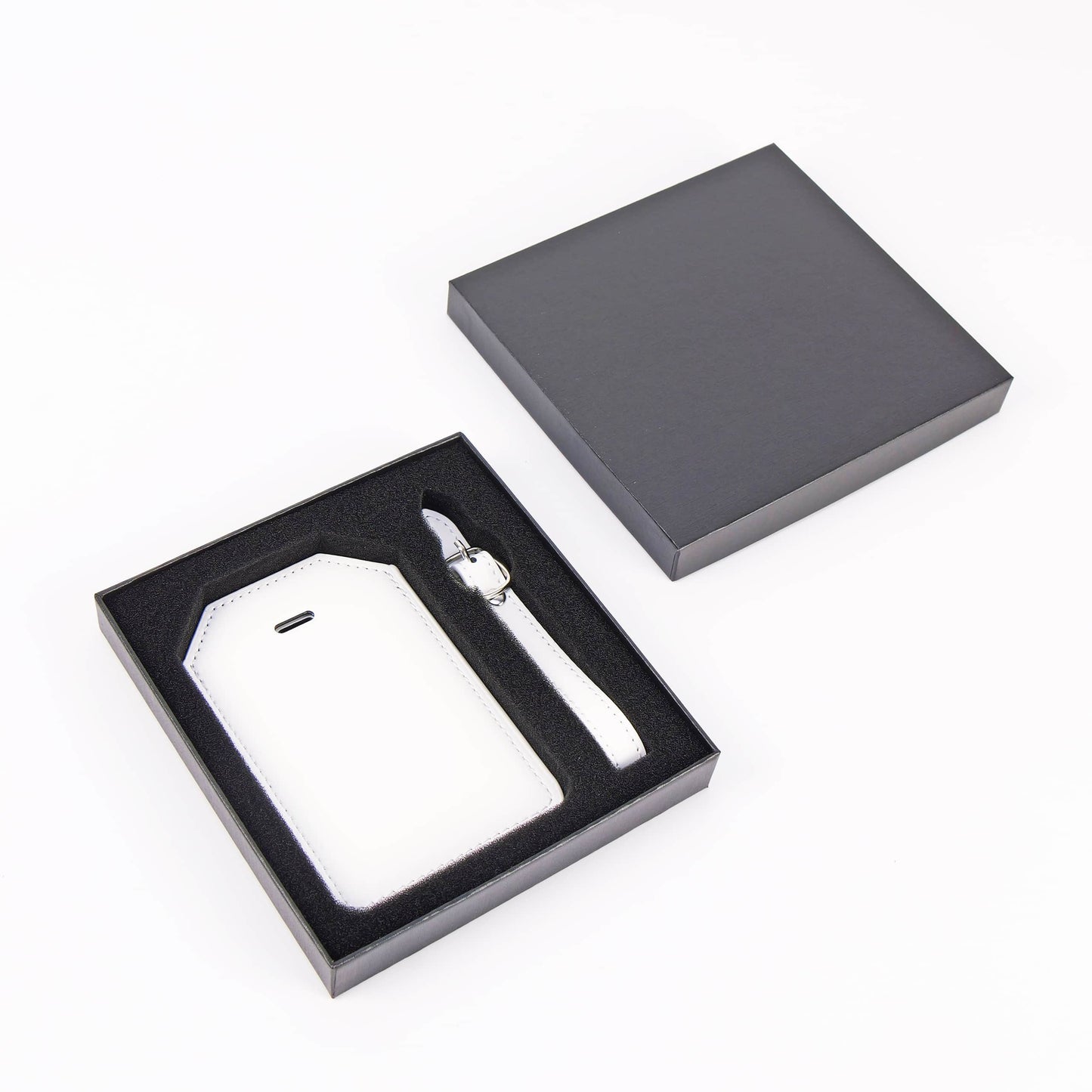 Laserette Leatherette Luggage Tag with Privacy Flap