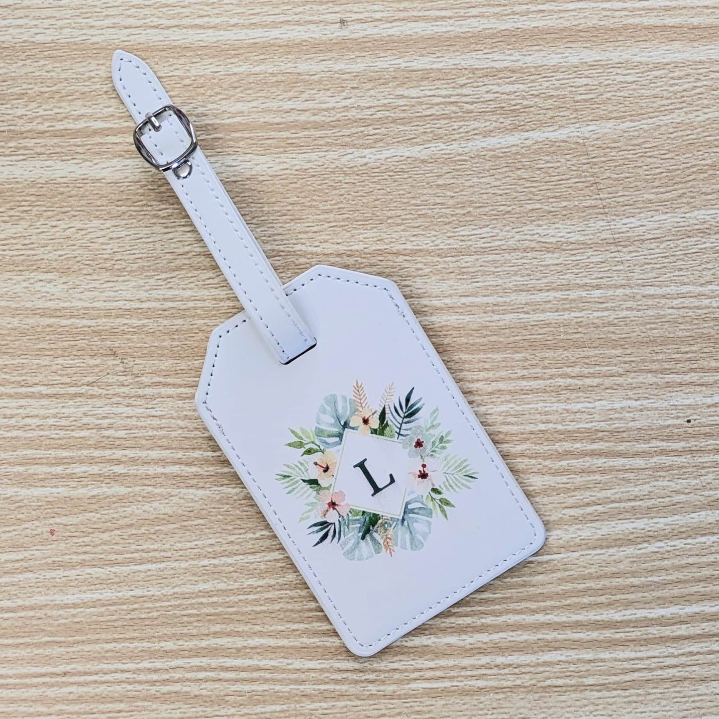 Laserette Leatherette Luggage Tag with Privacy Flap