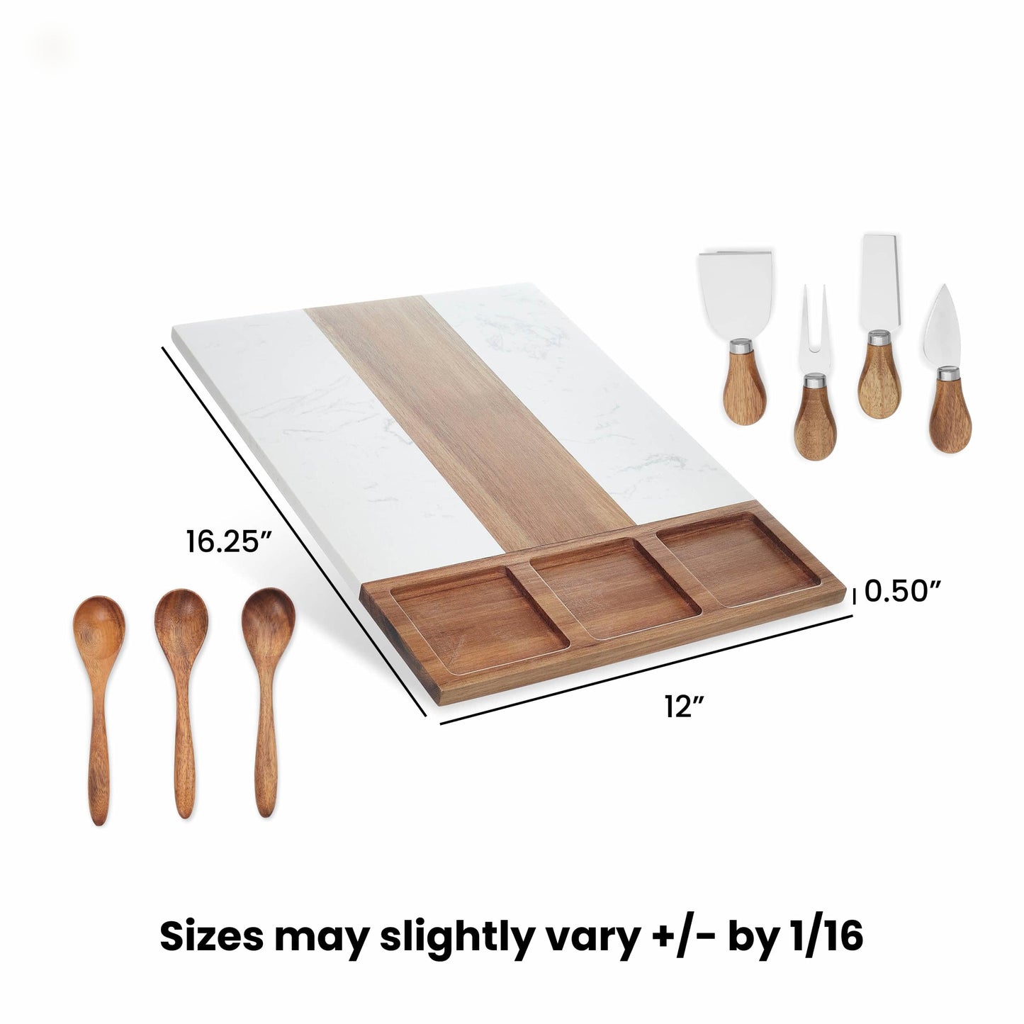 Marble Charcuterie Board Set