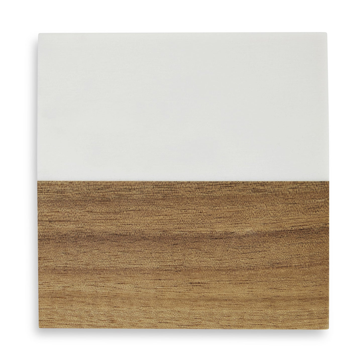 Marble and Wood Coaster Set of 4